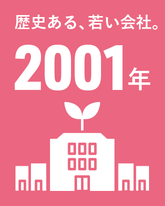 歴史ある、若い会社。2001年