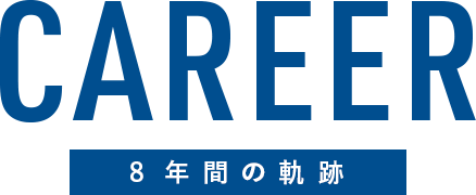 CAREER 8年間の軌跡