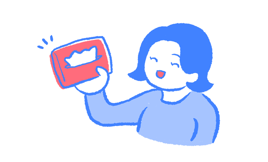 マストアイテムはティッシュ
